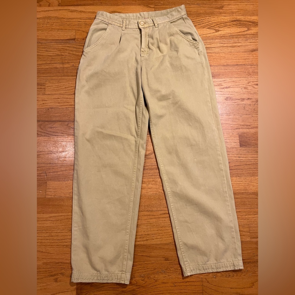 🌼SOLD🌼 Free People pleated khaki wide leg pants size 4